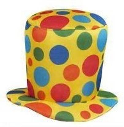FUNCART Clown Dot Top Hat