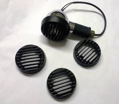 Bikers World IGBH-2800 Customised Black Heavy Metal Indicator Grill for Royal Enfield Bullet Classic 350 & 500 Rearlight Frame Support
