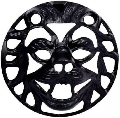 Bikers World 2850 Black Heavy Metal Headlight Grill Lion Face 7.5" Headlight Frame Support