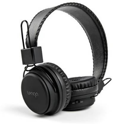 Tenqa Remxd On-Ear Wireless Bluetooth Headphones With Mic, Black Bluetooth without Mic