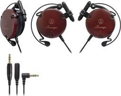 Audio Technica Import Ath-Ew9 Adjustable Wooden Clip-On Earphone Wired without Mic