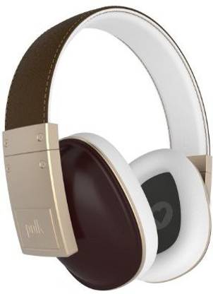 Polk Audio Buckle Headphones - Brown/ - With 3 Button Control And Microphone Bluetooth without Mic