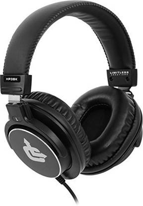 Limitless Creations Hp3Bk Over-Ear Professional Studio Monitor Headphones Wired without Mic