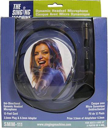 Singing Machine The - Uni-Directional Dynamic Headset Microphone - Smm-111 Bluetooth without Mic