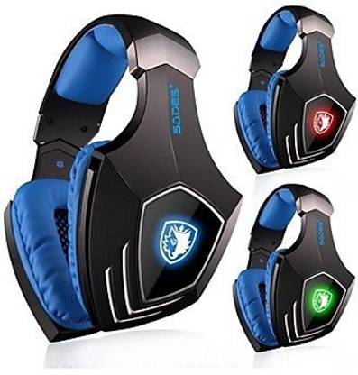 M.M Sades A60 Over-Ear Gaming Headset Vibration Function 7.1 Surround Sound Professional For Pc Wired without Mic