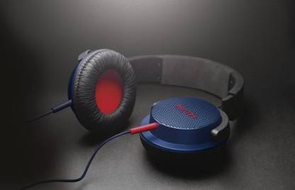 PHILIPS Dj Headphone High Power Bass Headset Authentic Blue Wired without Mic