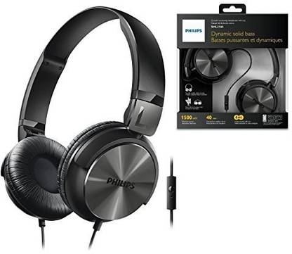 PHILIPS Shl3165Bk Headphones With Mic 32Mm Driver Dynamic Solid Bass Shl3165 Bluetooth without Mic