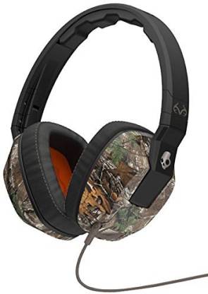 Skullcandy Crusher Headphones With Built-In Amplifier And Mic, Realtree/Dark Tan Bluetooth without Mic Headset