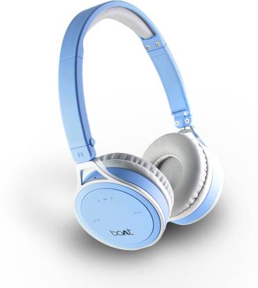 boAt Rockerz On Ear 500 Blue Bluetooth without Mic