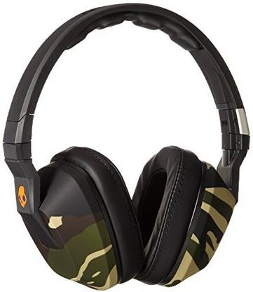 Skullcandy Crusher Headphones With Built-In Amplifier And Mic, Camo/Slate Wired without Mic