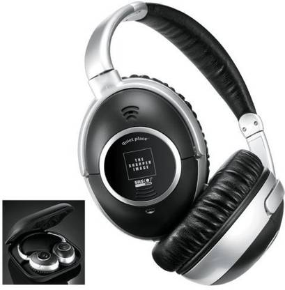 Sharper Image Quiet Place Noise-Cancellation Headphones (Fj454) Wired without Mic