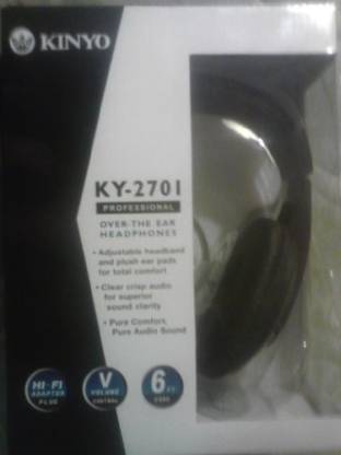 Kinyo Ky-2701 - Amazing Digital Stereo. Over The Ear Headphones With Volume Control On Extra Long 6 Ft Cord. Compatible Wired without Mic Headset