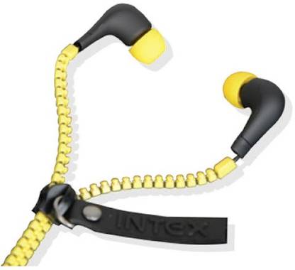 Intex Zipper Computer Multimedia Earphone Wired without Mic
