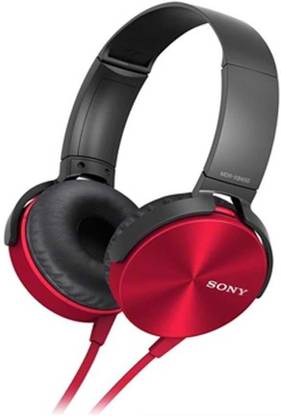 SONY MDR-XB450_Red Bluetooth without Mic