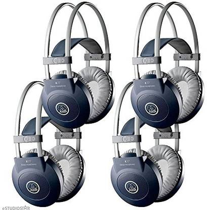 AKG K77 Studio Dj Headphone Closed-Back Headphone Pack Of 4 Wired without Mic