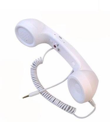 Colorkart 3.5mm CocoThe Retro Handset Moshi Moshi POP Phone Reciever For All Mobile & Tablet - White Wired