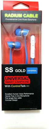 SS GOLD Mit Universal Radium Cable Smart Earphone Wired