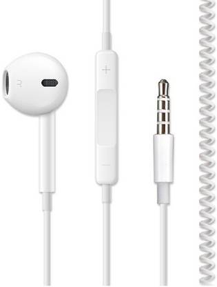 Care Case High Bass Spring Earphones With Mic For Iphone & Android Wired