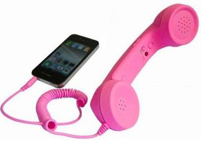 Amor Anti-Radiation Retro Style 3.5mm Wired Headse (Pink)T Wired