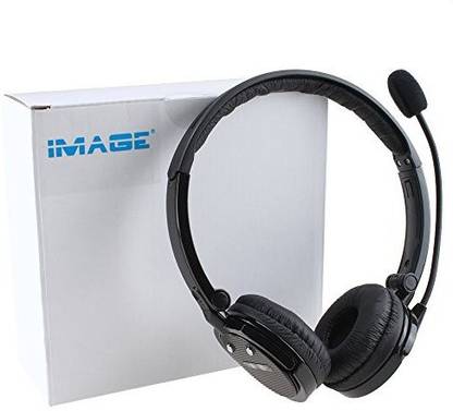 Image IMAGEÂ® 2 in 1 Over the Head Boom Mic Microphone Stereo Bluetooth Headset Wireless Handsfree Headphone Nosie Canceling... Bluetooth