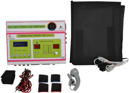 Dr Glow Physiotherapy IFT+MS+TENS+US+Deep Heat (Combination Unit 5 in 1) Heating Pad