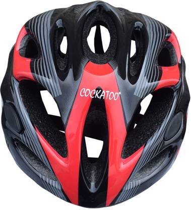 COCKATOO Black Red Cycling Helmet
