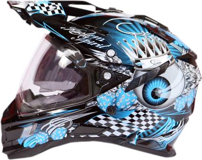 THH Blue King Eyes Motorbike Helmet