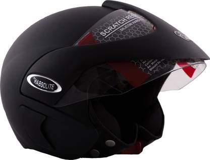 Autofy Habsolite Estilo Black Matte Finish Motorbike Helmet