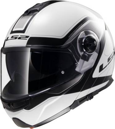 LS2 386 Armory White Black Motorsports Helmet