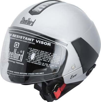 Steelbird HELMET SBH-5 VIC SILVER Motorbike Helmet