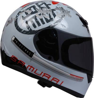 THH White Samurai Motorbike Helmet
