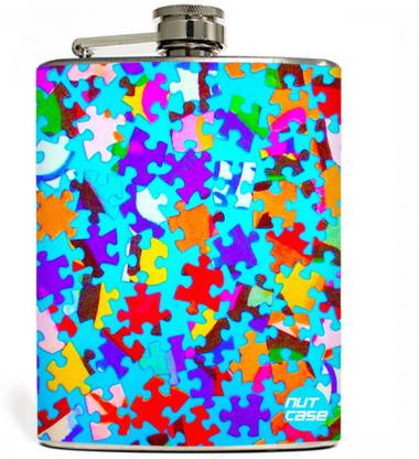 Nutcase Puzzle Stainless Steel Hip Flask