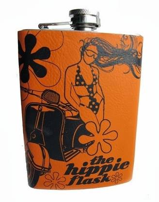 Roti Kapda Makaan Girl Car Orange Hip Flask