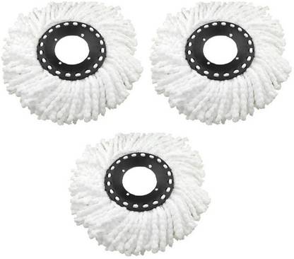Dragon 3 pcs Magic Spin Mop Replacement Head Refill for 360 degree Rotation cleaning wipes Mop Refill