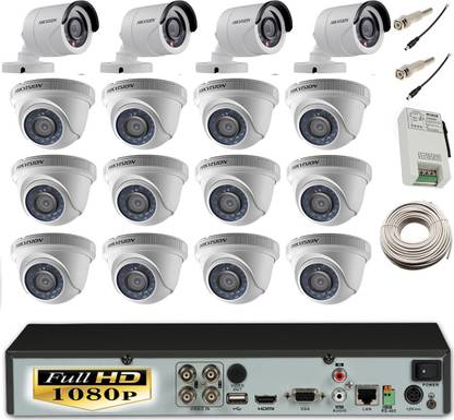 HIKVISION 4 Bullet 12 Dome and DS-7216HGHI-SH Security Camera