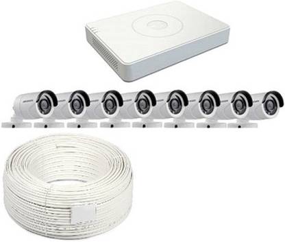 HIKVISION DVR - DS - 7108HQHI-F1 , Bullet DS-2CE16 COT- IRP , AD 4+ 1 Cable Security Camera