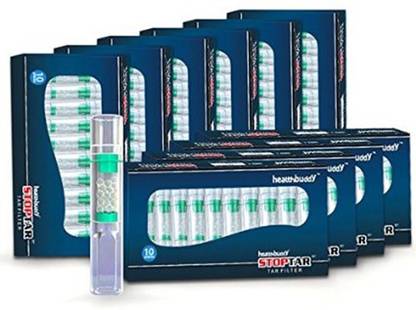 Healthbuddy Stoptar Smoking Filter 10 Packs Plastic Outside Fitting Hookah Mouth Tip