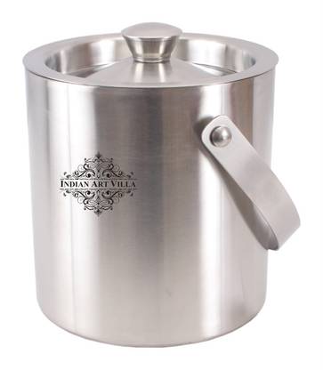 IndianArtVilla 2 L Steel IAV-S-3-211 Ice Bucket