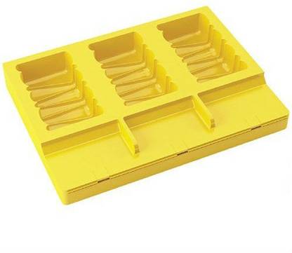 Shrih Chocobar / Kulfi / Ice Cream / Ice Candy Lollipop Mould Yellow Silicone Ice Cube Tray