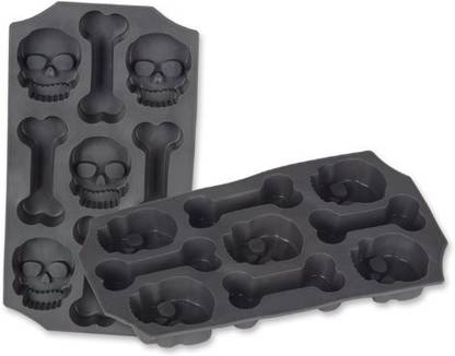 Beistle Skull And Bones Ice Mold Plastic Ice Cube Tray