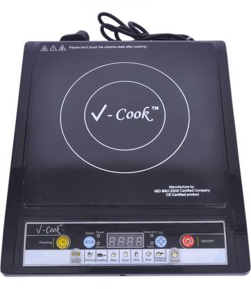 V-Cook 2000 W Induction Cooktop Push Button, Touch Panel