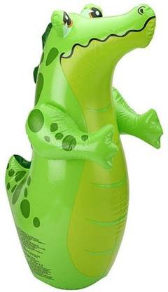 INTEX Crocodile Shape - Green Inflatable 3-D Punching Bop Bag