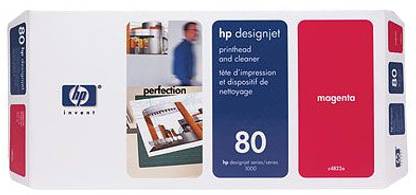 HP 80 Magenta Printhead and Printhead Cleaner
