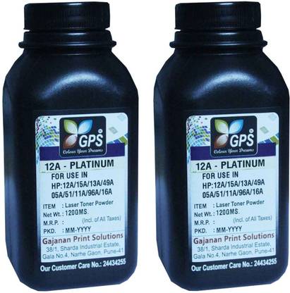 GPS CARTRIDGE REFILLING TONER POWDER FOR HP 12A/13A/15A/49A/53A/16A/29X/96A/11A/42A/ CANON FX09/FX3/FX303 ALL UNIVERSAL Black Ink Toner