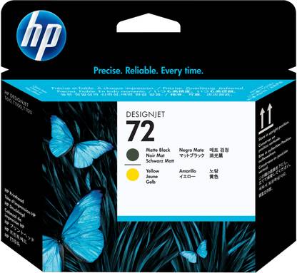 HP 72 Matte Black and Yellow Printhead