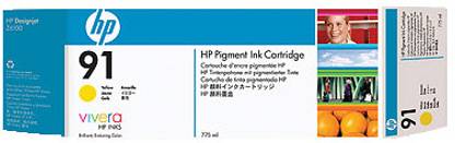 HP 91 775 ml Pigment Yellow Ink Cartridge