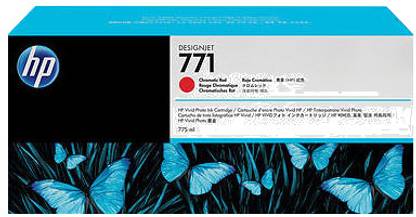HP 771 3-pack Chromatic Red Designjet Ink Cartridges