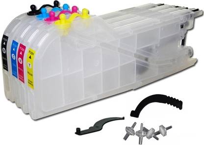 MAX LC400 Refillable Cartridge Set For Brother MFC-J430W, MFC-J625DW Printer Without Tri-Color Ink Cartridge