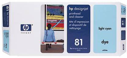 HP 81 Light Cyan Printhead and Printhead Cleaner