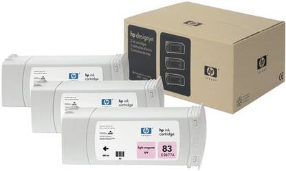 HP 83 3-pack 680-ml Light Magenta UV Cartridges